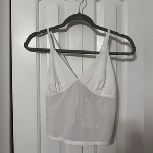 White Mesh Cami Top